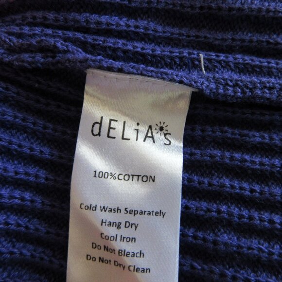 Delia's Purple & Red Size XL Button Front Short Sleeve Ribbed Mini Dress - Picture 4 of 4